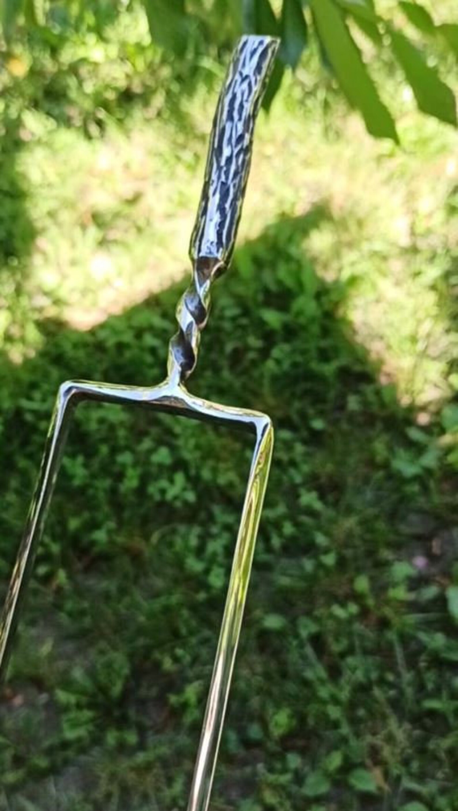 Double Skewer for Grilling forest Spirit Hand Stainless Steel