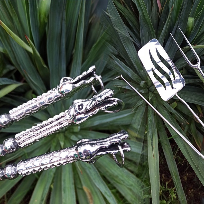 Alligator Grill Fork Spatula and Turner hook Etsy