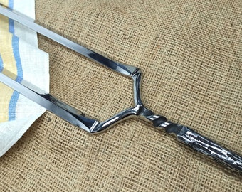 Pincho doble para asar "Forest Spirit" - Acero inoxidable forjado a mano - Barbacoa, shashlik, brocheta reutilizable para exteriores, shish kebab - 1 unidad