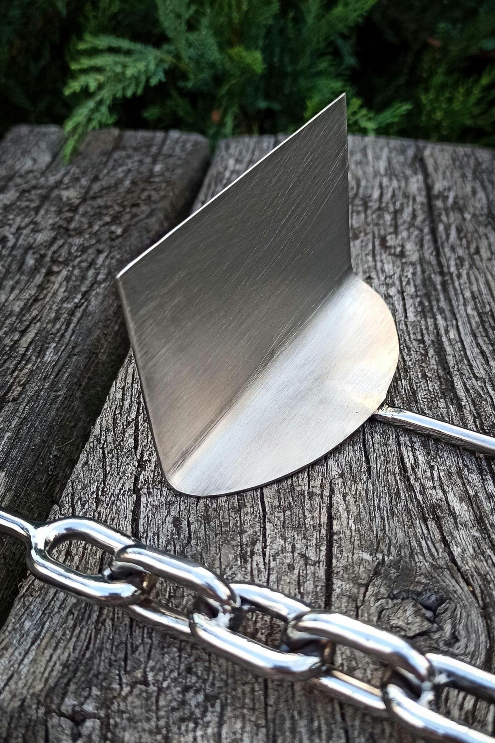 Stainless Steel Charcoal Grill Rake, BBQ Fire Rake Anchor Chain Design ...