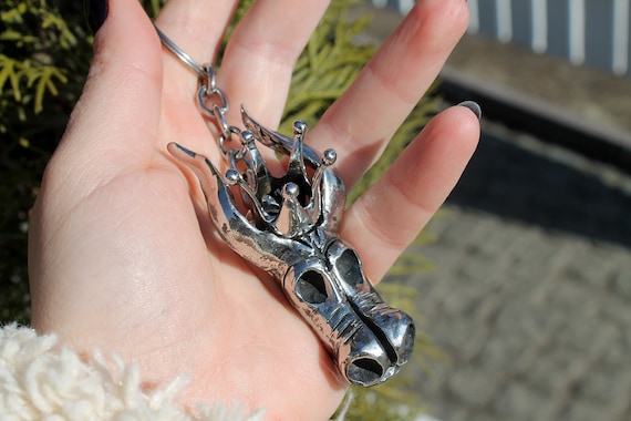 Forged Keychain dragon Princess Hand Forged Stainless Steel Key Ring 