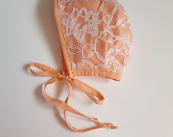 12-18M California Poppy Bonnet