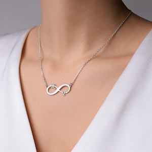 Infinity initials Necklace- Personalized infinity necklace with initials - two initials infinity necklace - name initials - Handmade jewelry