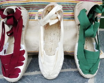 Platte organische espadrilles