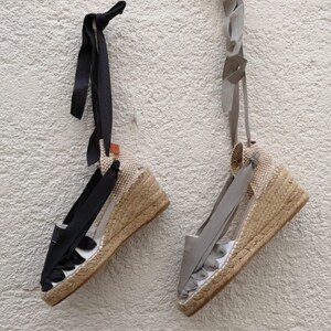 Eco Espadrilles wedges / heels Made colored espadrilles in cadaqués imagen 10