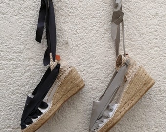 Eco Espadrilles Wedges Heels Made Colored Espadrilles in
