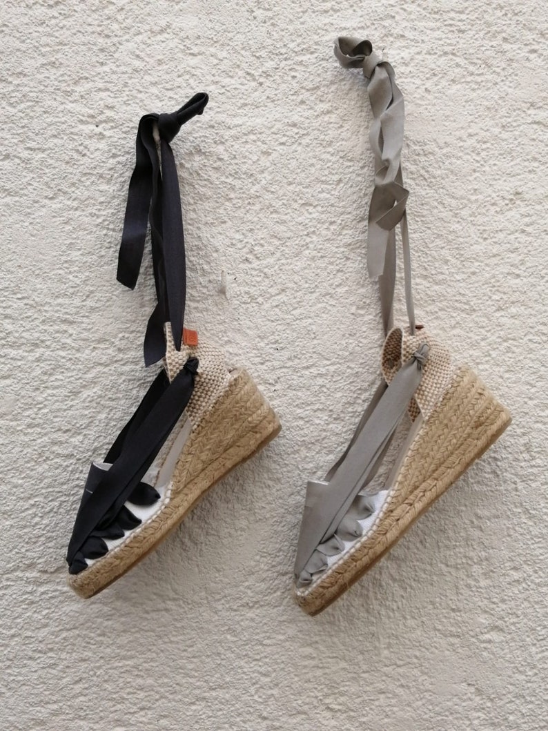 Eco Espadrilles wedges / heels Made colored espadrilles in cadaqués imagen 10