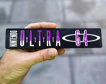 Nintendo Ultra 64 3D-plankdisplay/koelkastmagneet - Retro videogames-logo koelkast-/automagneet