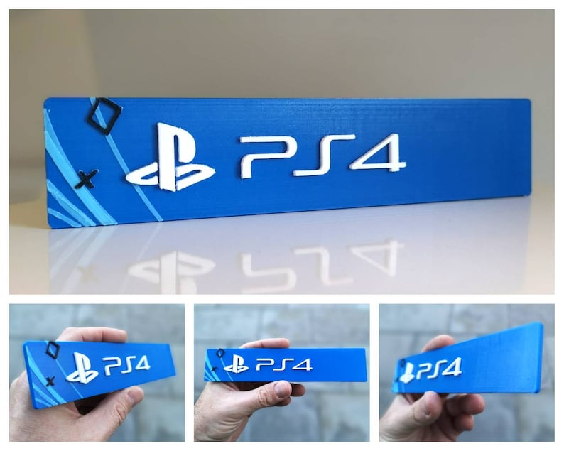 Sony Playstation 4 3D fridge magnet/shelf display Video Games PS4 Logo image 1