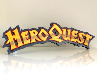 Hero Quest magnetic shelf display - Classic Board Gaming Logo