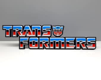 Transformers fridge magnet / shelf display - Classic Retro Logo