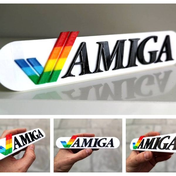 Commodore Amiga logo shelf display/fridge magnet - Retro 80s 16bit Video Games