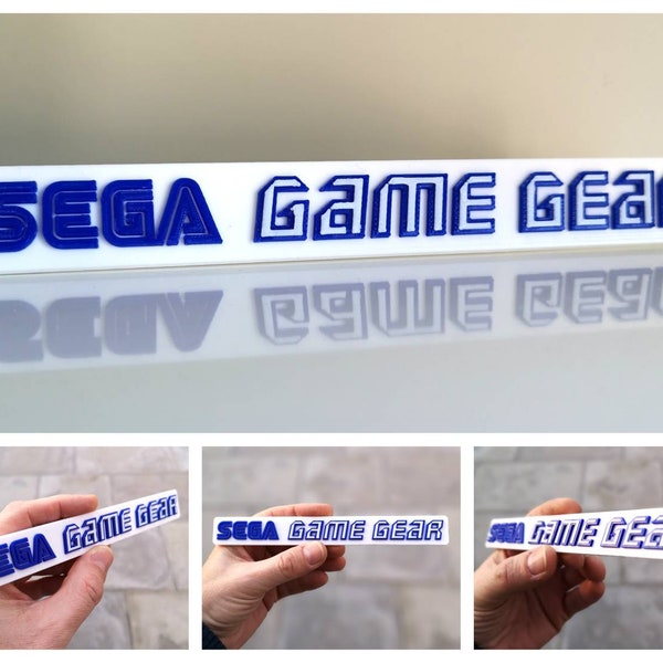 Sega Game Gear 3D fridge magnet / shelf sign - Retro Video Games Logo