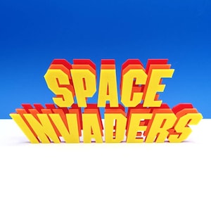 Espositore magnetico Space Invaders - Logo dei videogiochi classici