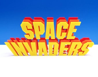 Présentoir magnétique Space Invaders - Logo de jeux vidéo classiques