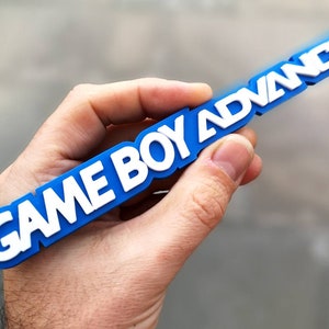 Game Boy Advance 3D shelf display/fridge magnet - Retro 80s 8bit Video Games Logo Fridge/Car Magnet