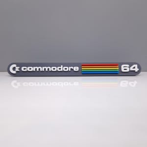 Commodore 64 logo 3D fridge magnet / shelf display - Retro 80s 8bit video games accessories