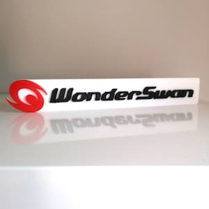 Bandai WonderSwan logo shelf sign/fridge magnet