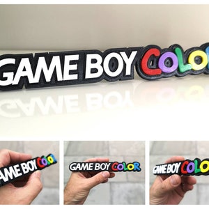 Game Boy Color 3D fridge magnet/shelf display - Retro Video Games Nintendo Logo