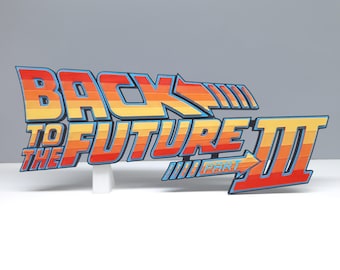 Back to the Future 3 fridge magnet / shelf display - Classic Movie Logo