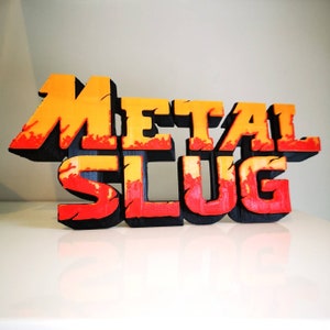 Calamita da frigorifero / espositore da scaffale Metal Slug - Logo dei videogiochi classici