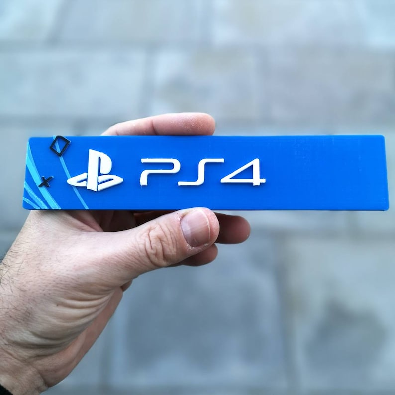 Sony Playstation 4 3D fridge magnet/shelf display Video Games PS4 Logo image 2