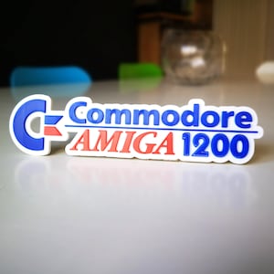 Commodore Amiga 1200 logo shelf display/fridge magnet - Retro 80s 16bit Video Games