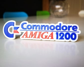 Commodore Amiga 1200 logo shelf display/fridge magnet - Retro 80s 16bit Video Games