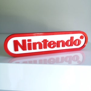 Nintendo 3D fridge magnet / shelf display - Retro 80s 8bit Video Games Logo