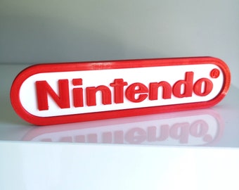 Nintendo 3D fridge magnet / shelf display - Retro 80s 8bit Video Games Logo