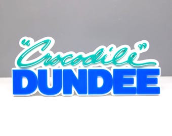Crocodile Dundee fridge magnet / shelf display - Classic Movie Logo