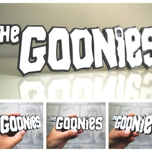 The Goonies fridge magnet / shelf display - Classic Movie Logo