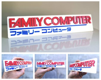Nintendo Family Computer logo fridge magnet/shelf display - Retro 80s Video Games Famicom Logo
