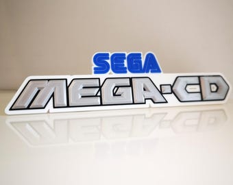 Sega Mega-CD 3D logo / shelf display / fridge magnet - gaming collectible