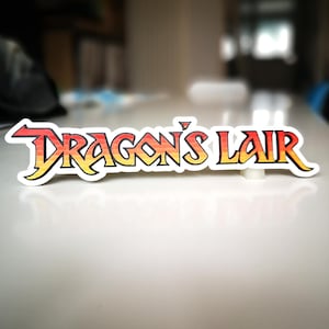 Dragon&#39;s Lair magnetic shelf display - Classic Video Games Logo