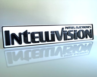 IntelliVision 3D-koelkastmagneet / plankdisplay - Retro 80s 8-bits videogamelogo