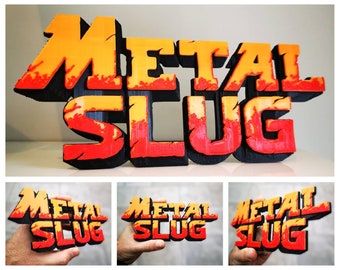 Metal Slug fridge magnet / shelf display - Classic Video Games Logo