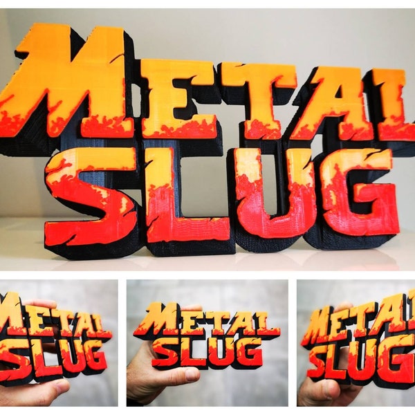 Metal Slug fridge magnet / shelf display - Classic Video Games Logo