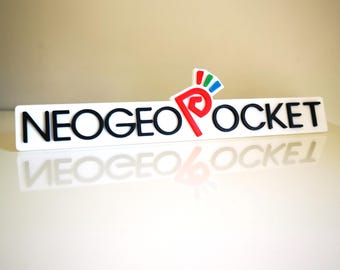 Neo Geo Pocket fridge magnet / shelf display - Retro 90s 16bit Video Games Logo