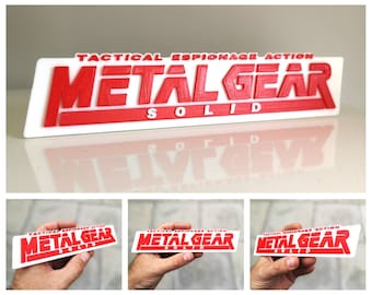 Metal Gear Solid fridge magnet / shelf display - Classic Video Games Logo