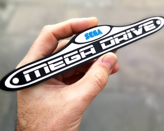 Imán para nevera o estante con el logo de Sega Mega Drive - Logo retro de videojuegos de 16 bits de los 80