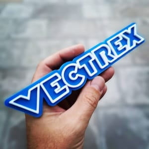 Vectrex (Europe) badge 3D magnet - Retro 80s 8bit Video Games Logo Fridge/Car Magnet
