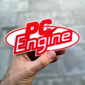 PC Engine logo 3D shelf display/fridge magnet - Retro 80s 16bit Video Games Logo Fridge/Car Magnet
