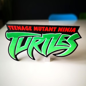 Teenage Mutant Ninja Turtles (2003) 3D shelf sign / fridge magnet - Classic cartoon comic book logo