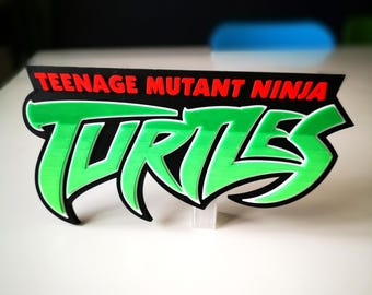 Teenage Mutant Ninja Turtles (2003) 3D shelf sign / fridge magnet - Classic cartoon comic book logo