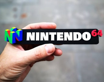 Nintendo 64 3D magnetic shelf sign - Retro Video Games Logo Fridge/Car Magnet