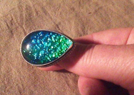 Australian Opal Triplet Unisex Ring Silver Size 8… - image 3