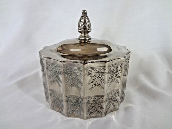 Jewelry Box Velvet Vintage Godinger Silver Jewelry Etsy