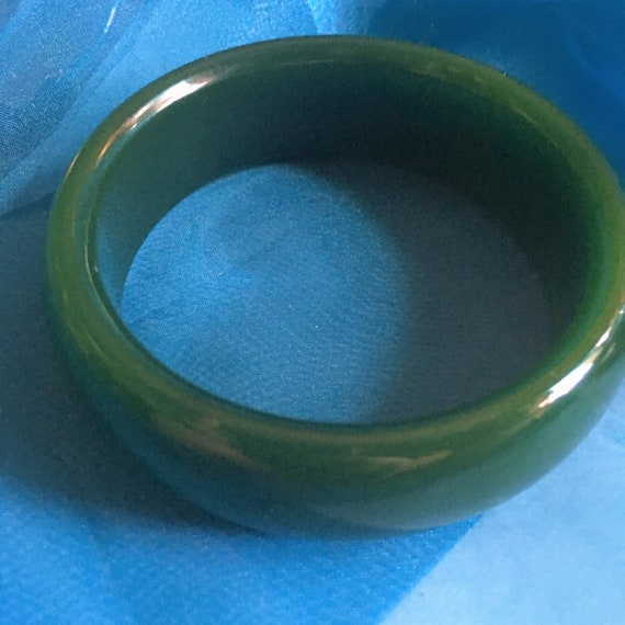 65.80mm Wide Green Peking JADE #ManJewelry Unisex… - image 3