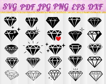 Diamond, Diamond svg, Diamond vector, Diamond silhouette Diamond, diamonds Cricut file svg, jpg, pdf,png,dxf,eps,jewelry svg,jewelry diamond